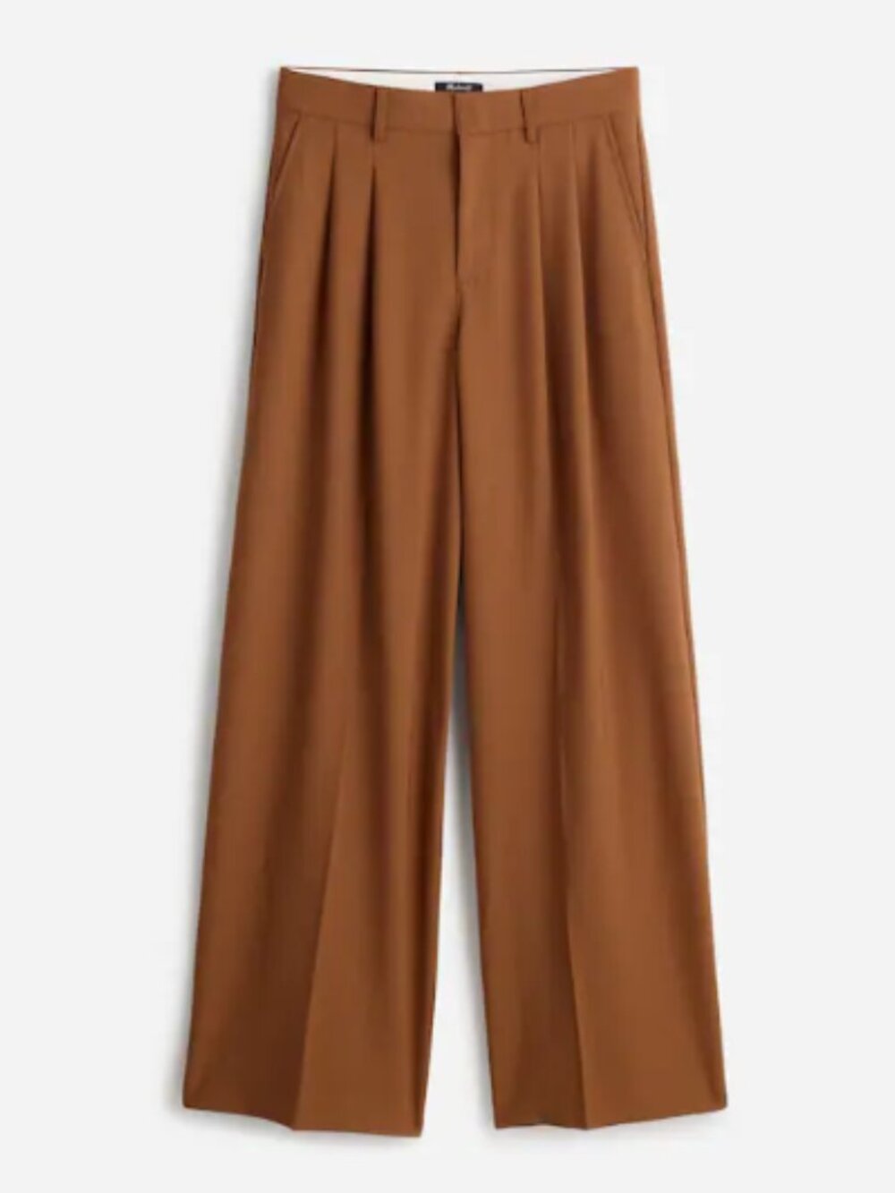 NWT Madewell Harlow Super Wide Trouser Camel Brown Size 4 - Picture 4 of 8